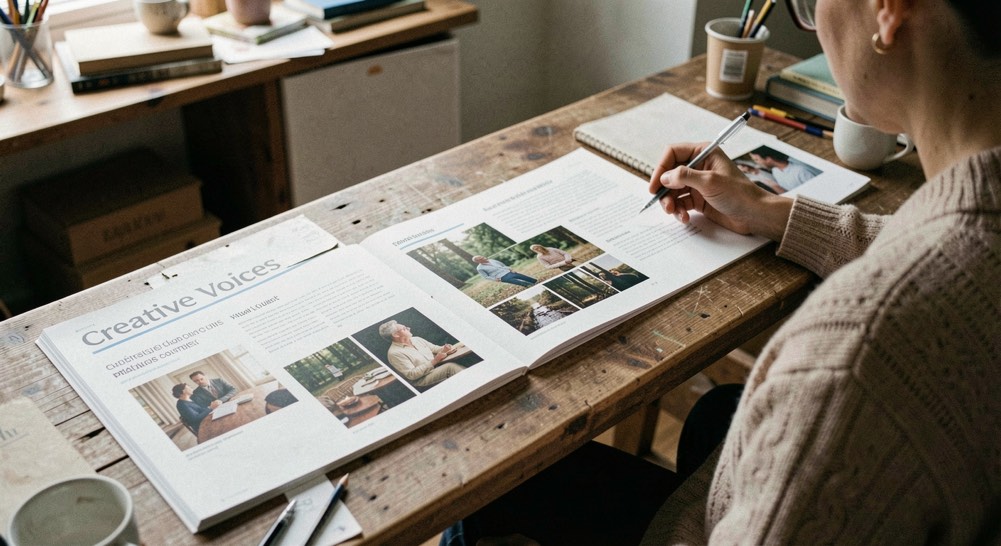 Creative Voices: a considered view of people, notes and working materials