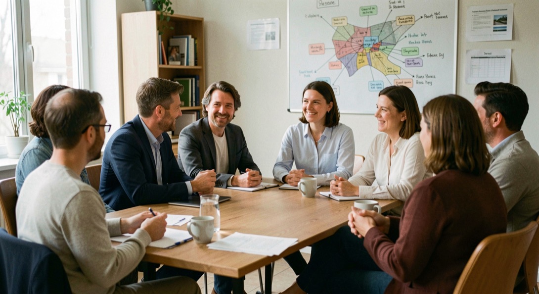 Mentoring circles that keep knowledge moving: editorial image about mentoring